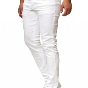 Tazzio Jeans Herren Slim Fit Stretch Jeanshosen, weiße Denim Hose mit elastischem Material und modernem Slim-Fit-Schnitt.