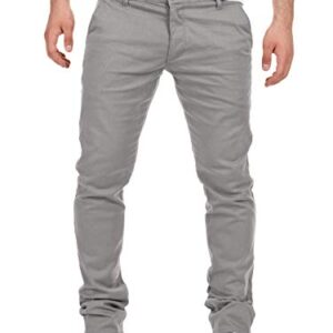 Yazubi Dustin - Chinohose für Männer, Stretch-Herren-Chino, Grau (Gull 4R173802), W33/L32