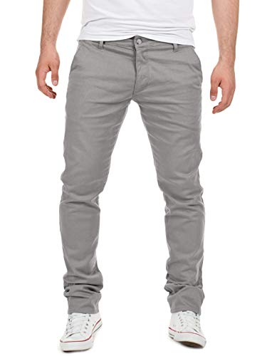 Yazubi Dustin - Chinohose für Männer, Stretch-Herren-Chino, Grau (Gull 4R173802), W33/L32