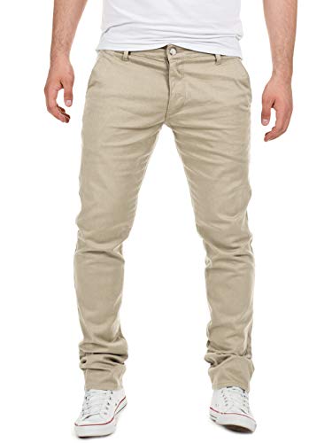 Herren Chino Hose Dustin - Chinohose für Männer in Beige (Plaza Taupe 161105) von Yazubi - Baumwollhosen mit Komfort und Eleganz