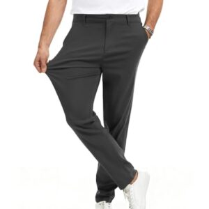 Herren-Chinohose in Dunkelgrau, Slim Fit, Super Stretch, Business & Freizeit Hose für Männer