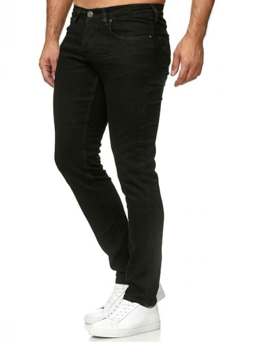 Tazzio Jeans Herren Slim Fit Stretch Jeanshose Hose Denim 16533, schwarz. Modische Jeans mit elastischem Material und modernem Schnitt.