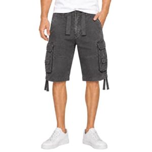 Brandit Vintage Short Gr: XL, Farbe: Anthrazit - Klassische Freizeithose mit leichten und gewaschenen Baumwollmaterial
