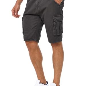 Herren Cargo Shorts aus Baumwolle - Sommerhose für Männer mit Gürtel und abnehmbarem Bund.