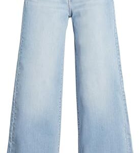 Levi's Damen 318 Shaping Wide Leg Jeans, Tall Glass of Water, 28W / 32L - Bequeme und stilvolle Jeans für Frauen mit klassischem Design und Supersoft-Stretch