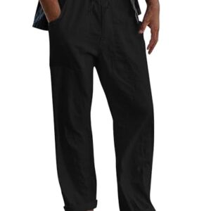 Klassische Passform Herrenhose aus Baumwoll-Leinen-Mischgewebe, atmungsaktiv und feuchtigkeitstransportierend, lässige Fertigung für maximale Bewegungsfreiheit und Komfort.