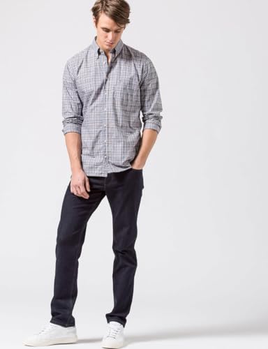 Herren Jeans von BRAX, dunkelblaue Jeans mit Five-Pocket-Design, authentische Denim-Textur, hochwertige Baumwollmixturen, perfekte Mischung aus Style, Komfort und Qualität.