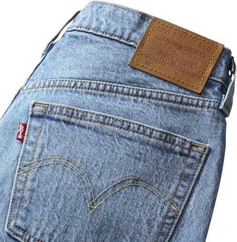 Levi's Damen Jeanshose 501 Crop High Rise, Straight Fit, Blau (Great Story), W28/L30 - authentische Denim-Jeans mit zeitlosem Design und angenehmem Tragekomfort für Damen
