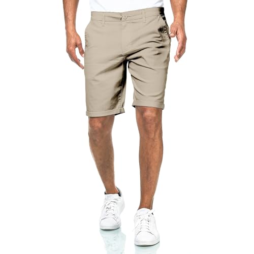 Herreneinheitige Chino-Hose von Smith & Solo, kurz geschnitten, aus Baumwolle, perfekt für den Sommer und die Freizeit