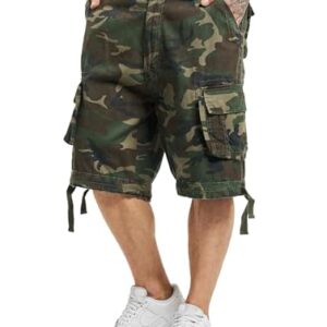 Brandit Urban Legend Short Woodland XXL - bequeme und robuste Baumwollhose mit Muster in der Farbe Woodland