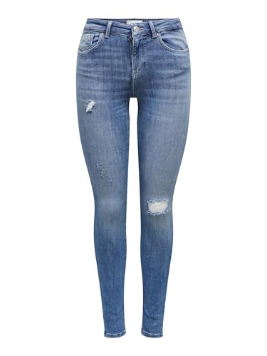 Damen Jeans in Blau mit Destroyer-Muster und Push-Up-Detail