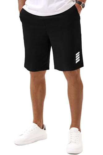 Herreneinsatz Kurze Hosen Vortewind Baumwollen Sportshorts mit Taschen und elastischem Bund für Casual, Jogging, Training