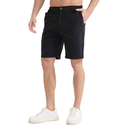 Bequeme und atmungsaktive Herren-Chino-Shorts aus Baumwolle für Sommer oder Outdoor-Aktivitäten wie Golf, Business oder Reisen.