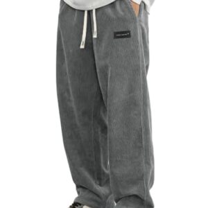 Bequeme lässige Hose für Herren, gerade geschnitten mit elastischem Bund und Kordelzug, perfekt für den Alltag oder Urlaub in der Natur.